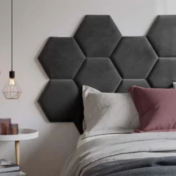 Panneaux Muraux Tête De Lit - 220 Cm - Velours - Gris - HOPE De Pascal Morabito -Sominova Soldes Boutique tete de lit 480409