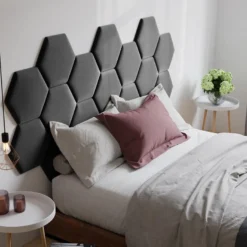 Panneaux Muraux Tête De Lit - 220 Cm - Velours - Gris - HOPE De Pascal Morabito -Sominova Soldes Boutique tete de lit 480411