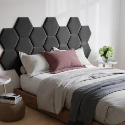 Panneaux Muraux Tête De Lit - 220 Cm - Velours - Gris - HOPE De Pascal Morabito -Sominova Soldes Boutique tete de lit 480415