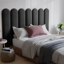 Panneaux Muraux Tête De Lit - 210 Cm - Velours - Gris - JAPI De Pascal Morabito 14 Panneaux Muraux Tête De Lit - 210 Cm - Velours - Gris - JAPI De Pascal Morabito -Sominova Soldes Boutique tete de lit 480447