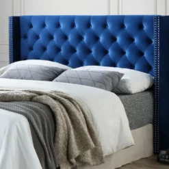 Tête De Lit Capitonnée 170 Cm - Velours - Bleu - MASSIMO II 5 Tête De Lit Capitonnée 170 Cm - Velours - Bleu - MASSIMO II -Sominova Soldes Boutique tete de lit 483605