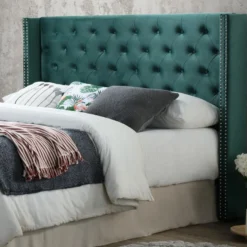 Tête De Lit Capitonnée 170 Cm - Velours - Vert émeraude - MASSIMO II -Sominova Soldes Boutique tete de lit 483611